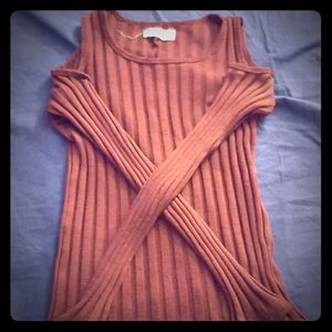 Cold Shoulder Maroon Sweater